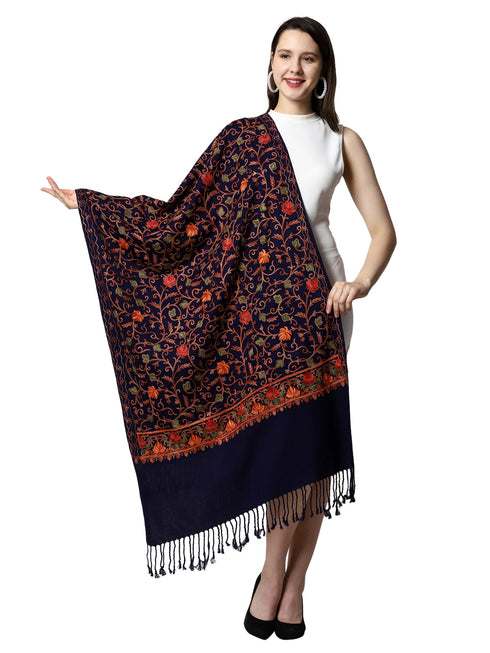 Women's Aari Embroidery Wool Stole